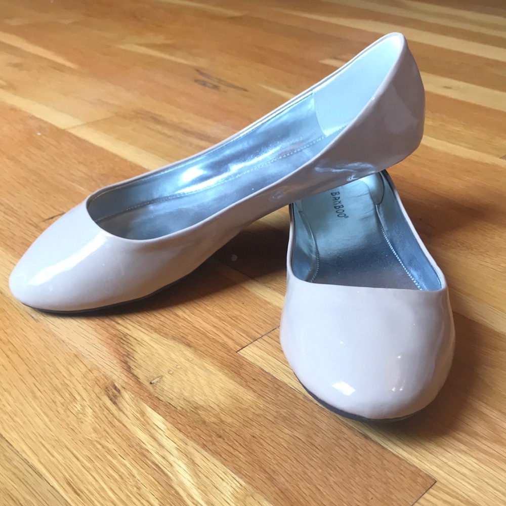 Tan Patent Ballet Flats